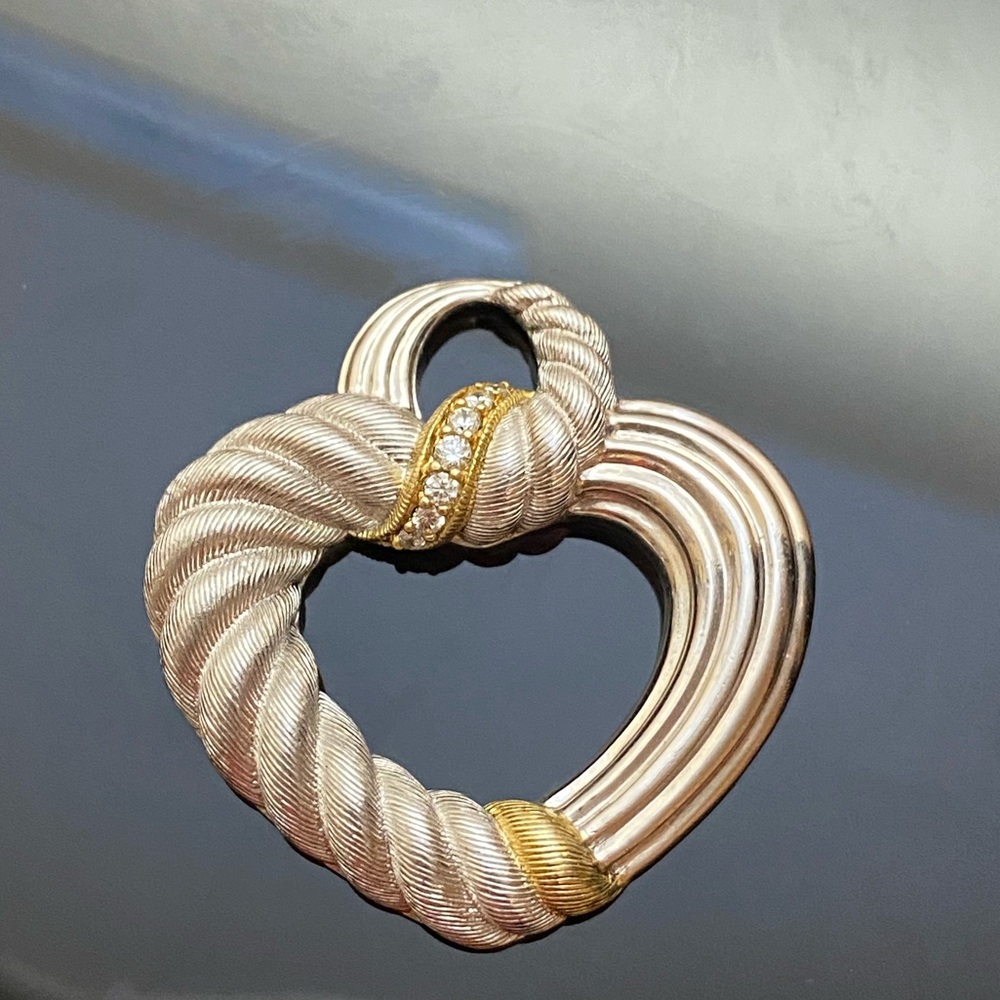 Judith Ripka Clad Heart Pendant